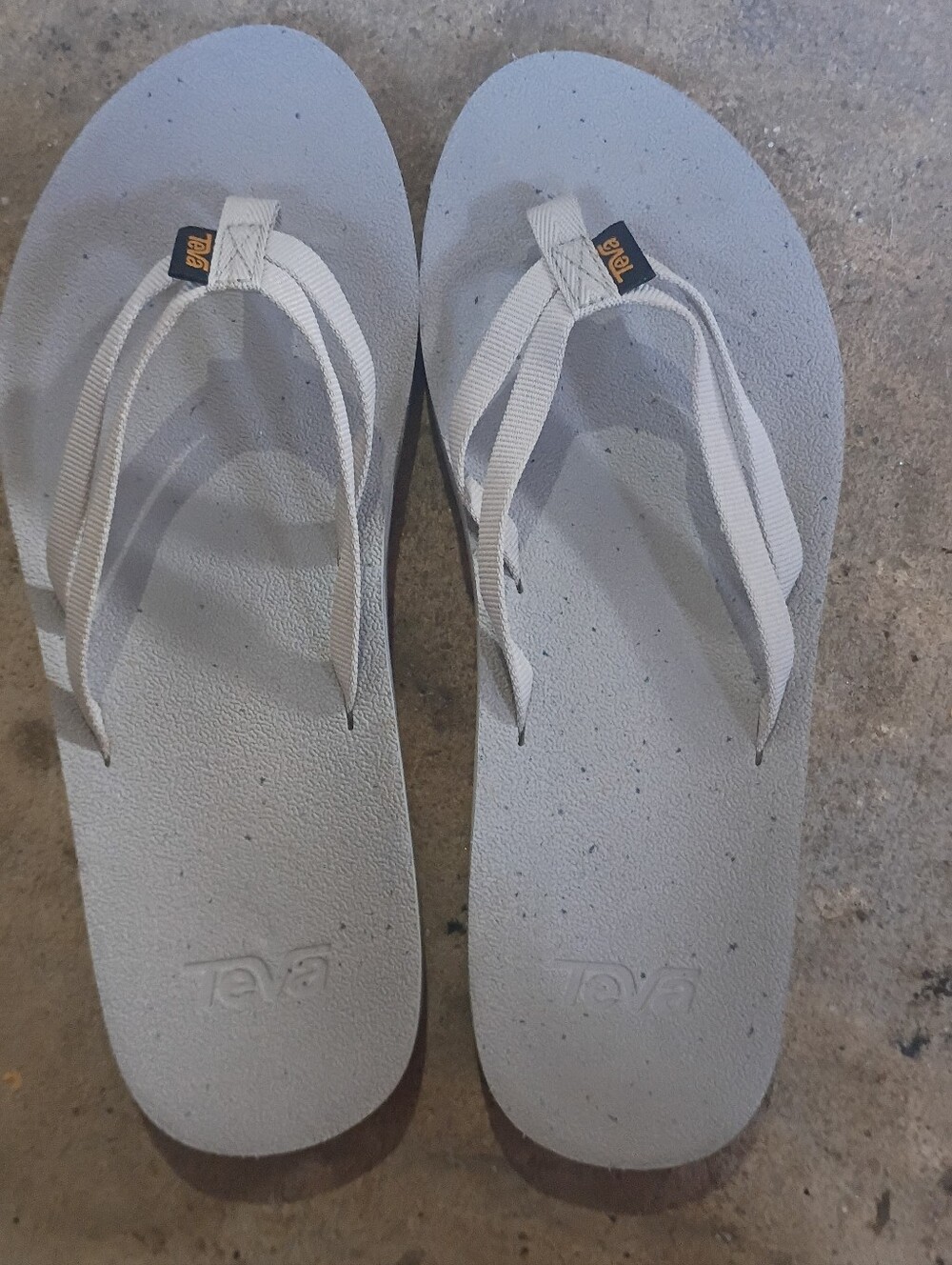 Women's Beige Teva Flip Flop Sandals